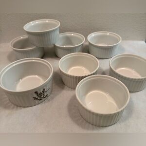 8 France 🇫🇷 Ramekins 3 Apilco 4 Made in France, larger one is Crown Empire